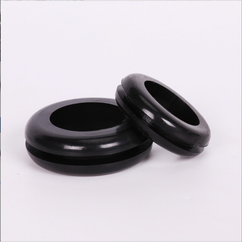 Coil protection rubber double-sided flame retardant through-hole Coil protection wire sleeve PVC through-line buckle out-line ring wire protection