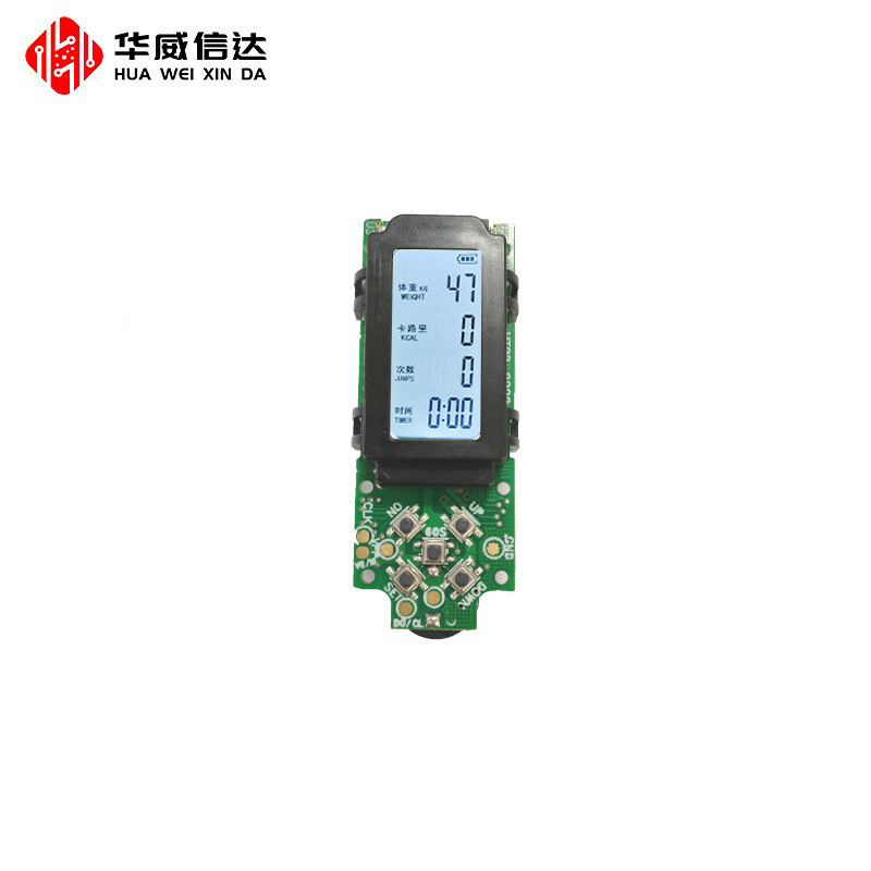 Five-Button Side Charging Bluetooth Smart Skipping Rope Circuit Board Charging Model Display Voice Announcement Circuit Control Board Pcba