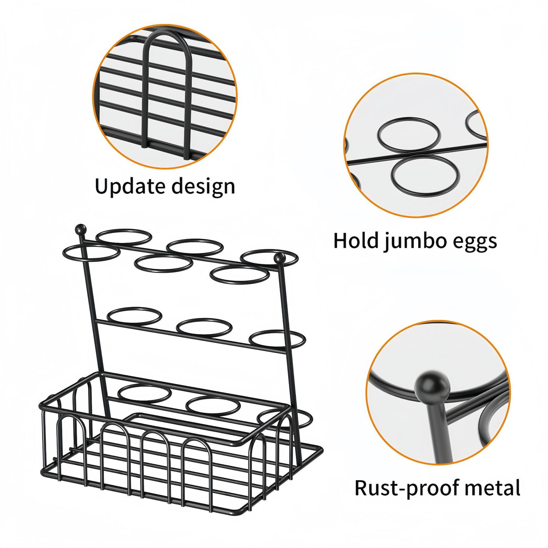 Cross-border metal iron food shooting props Nordic simple kitchen refrigerator restaurant creative egg rack egg holder