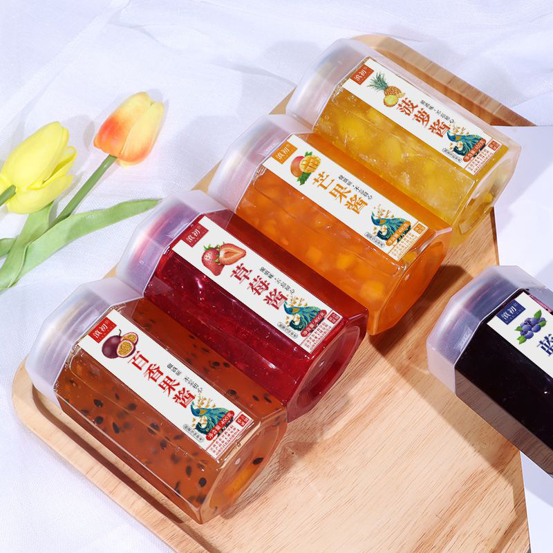Rose Jam Ice Powder Commercial Passion Fruit Pulp Yunnan Rose Jam Osmanthus Jam Strawberry Jam Bowl Cake Jam Wholesale
