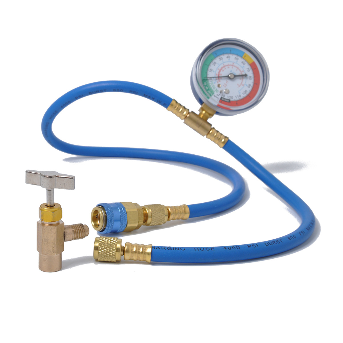 Cross-border 134A Fluoride Meter Refrigerant Pressure Gauge Kit Air Conditioning Fluorine Tube Needle Air Conditioning Valve Refrigerant Opening Valve