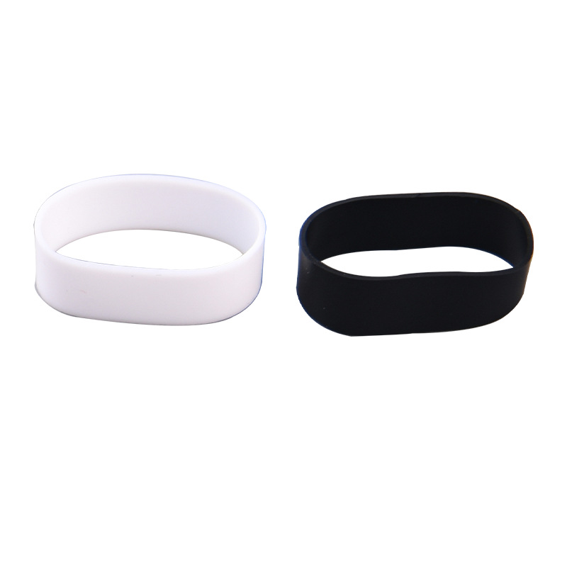 White silicone rubber band high temperature cable tie data line silicone ring leather ring temperature resistant power cord rubber band Black rubber band