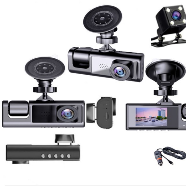 C309-3 Lens Video Driving Recorder Hd 1080P Video Recording in Front of the Car, Inside the Car and Behind the Car in Multiple Languages