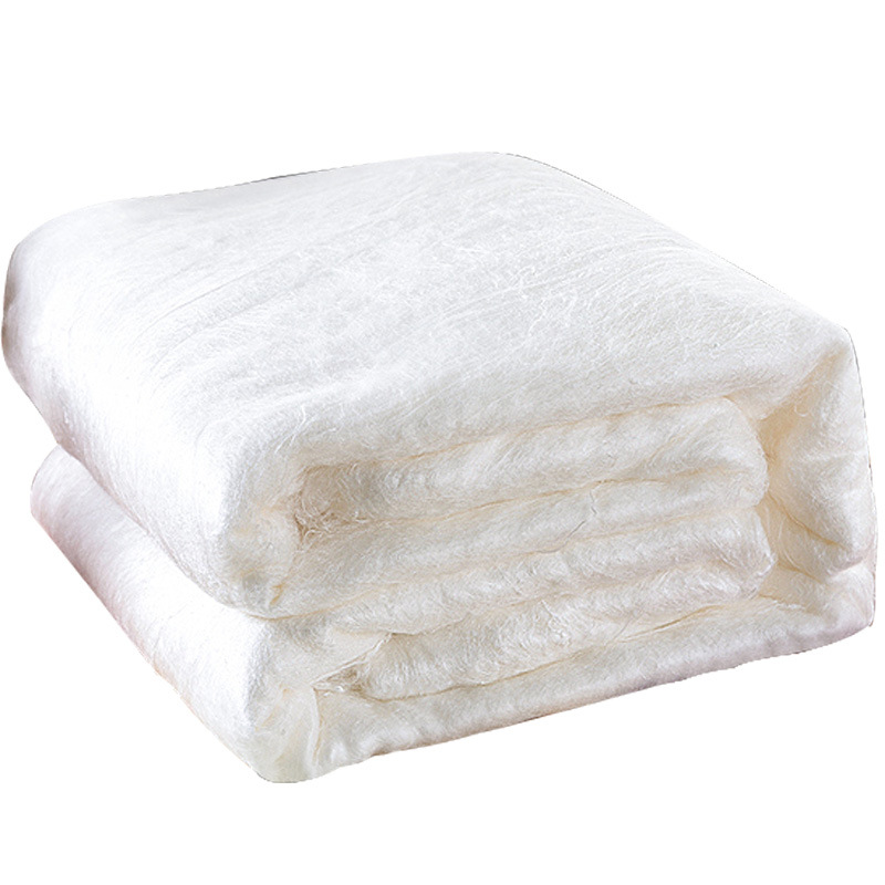 Washable and Processable Customized Double Palace Mulberry Silk Quilt Raw Material Light Tire Bare Silk Handmade Silk Cotton Quilt Core