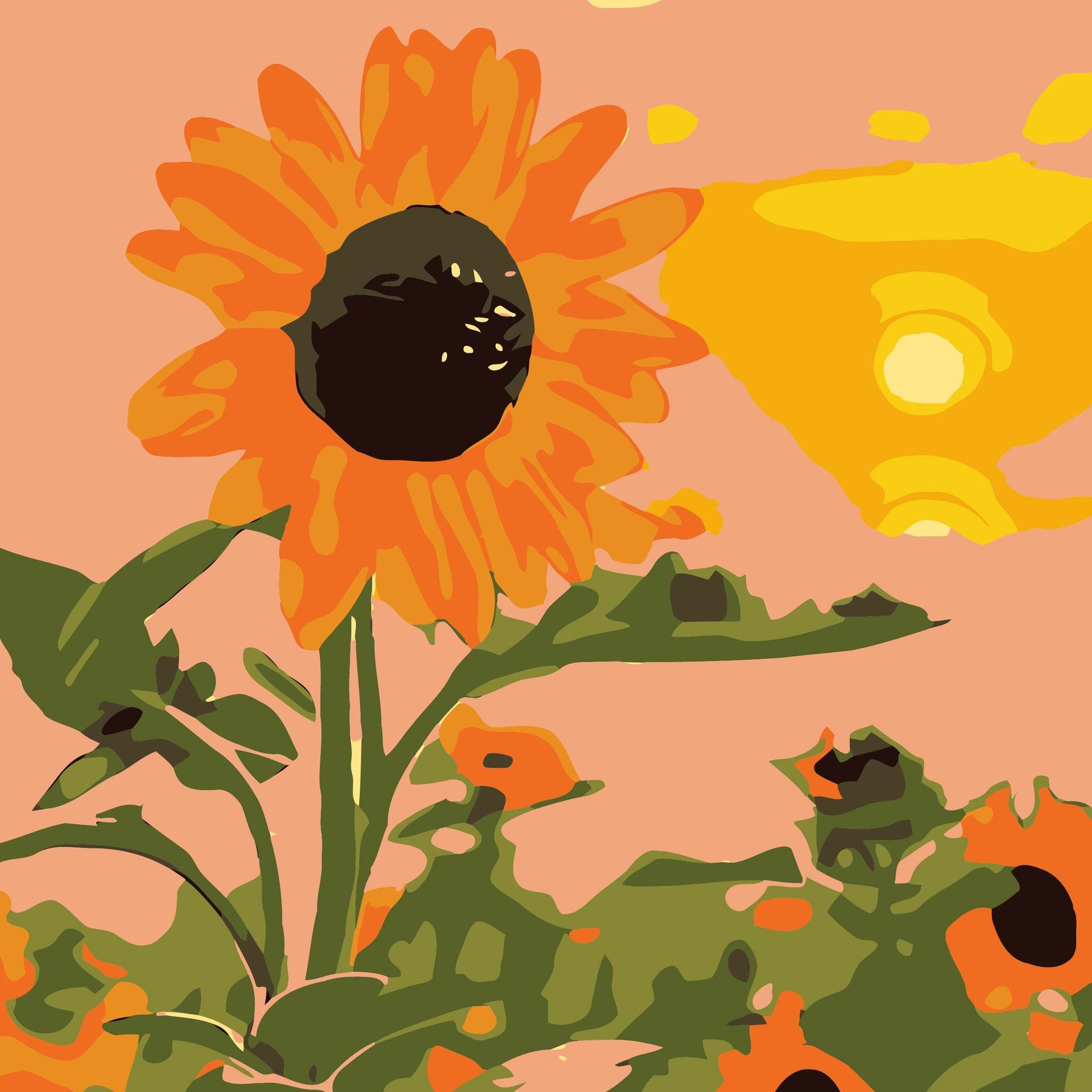 20*20 Landscape Flower Coloring Digital Oil Painting Handmade DIY Filling Hand-Painted Oil Painting Coloring Painting Living Room Decorative Painting