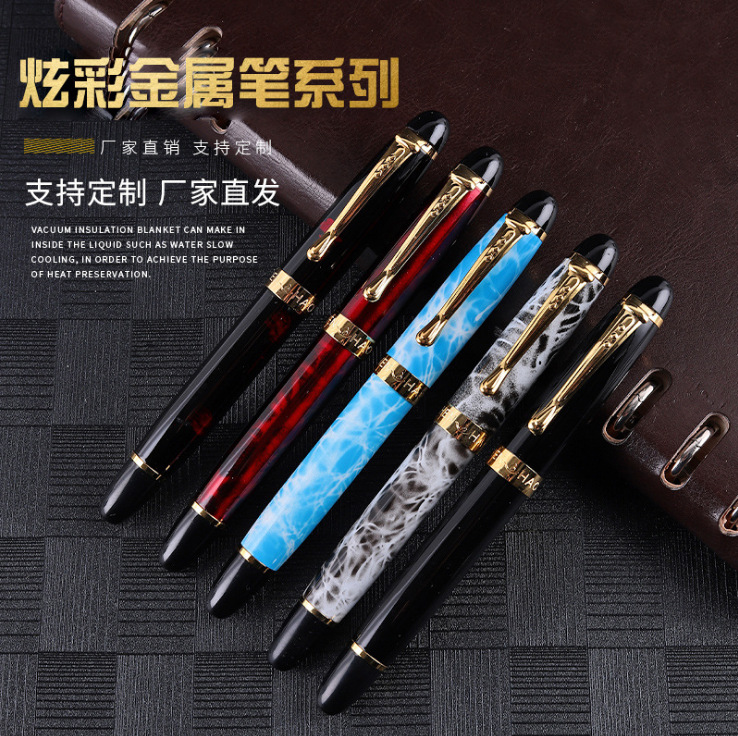Металлическая шариковая ручка для каллиграфии, бизнес-рекламный подарок, золотая ручка