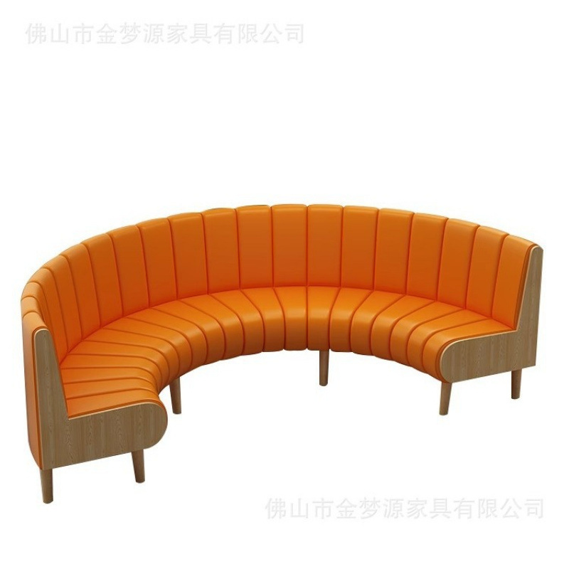 Internet Celebrity Milk Tea Cafe Booth Sofa Dessert Burger Snack Bar Western Restaurant Leisure Solid Wood Table and Chair Combination