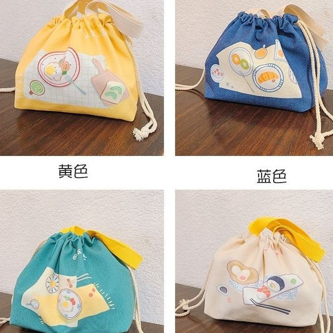 Spring Outing Picnic Lunch Box Bag, Portable Canvas Bag, Simple Lunch Bag for Students and Office Workers, Essential for Picnics