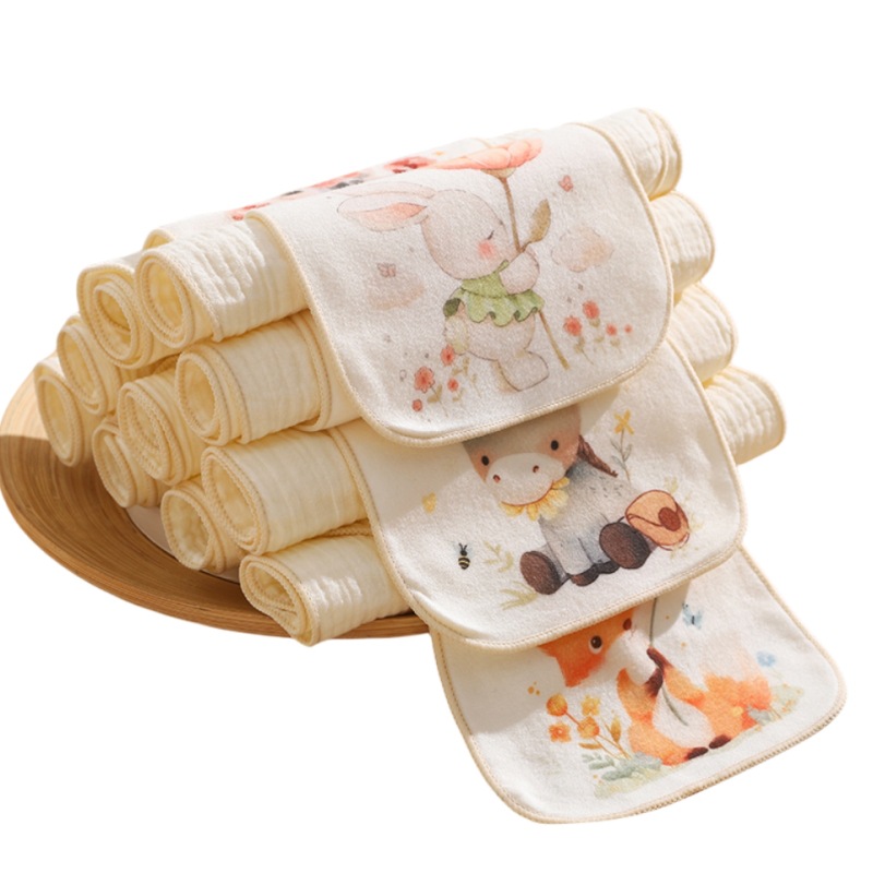 Sweat Absorbing Towel Pure Cotton Class A Kindergarten Boys' and Girls' Pad Back Towel Antiperspirant Cotton Gauze Baby Baby Sweat-isolating Towel