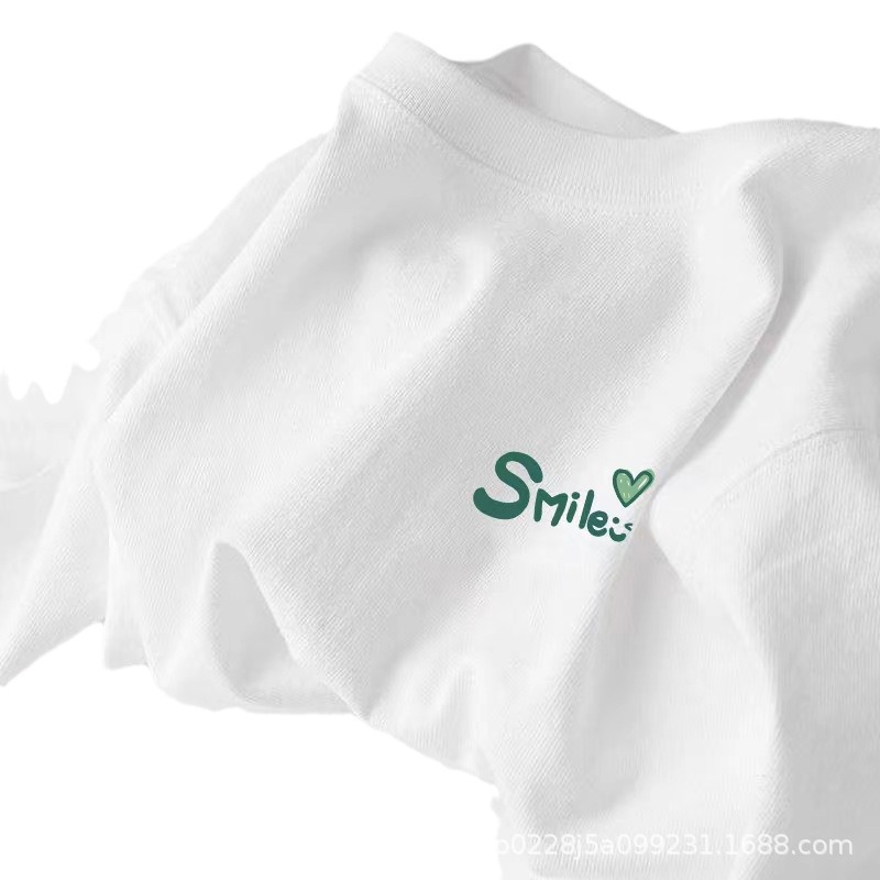 Summer New Men's and Women's Pure Cotton Short-sleeved Small Chest Distinctive Men's and Women's T-shirt Loose Casual All-match Top Trendy