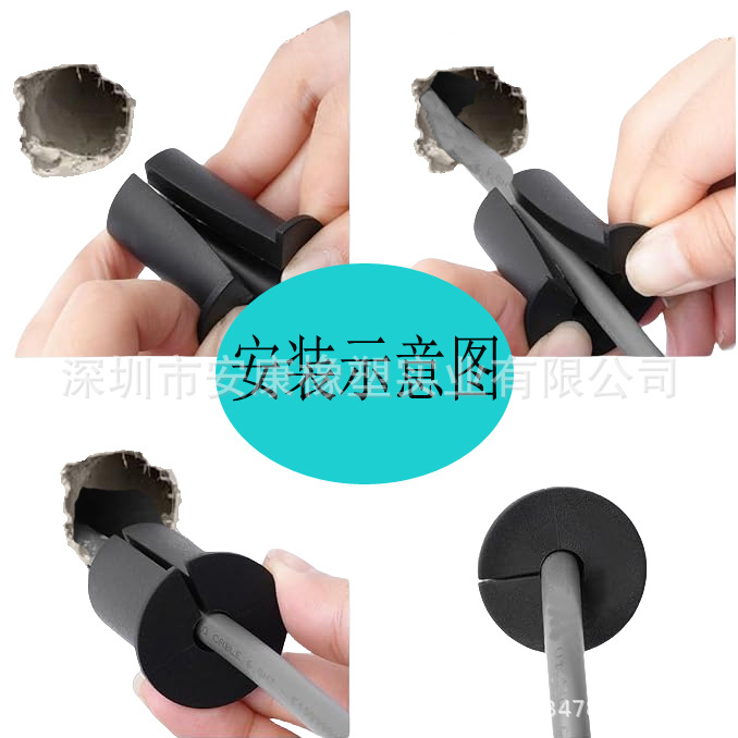 Xinglian accessories 1 inch wall hole cable wiring kit suit accessories cable wiring sandwich wall cable ring wall hole plug