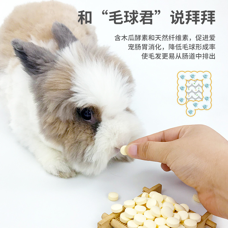 Nc Rabbit Pineapple Papaya Pills 50g Chinchilla Guinea Pig Hamster Hair Cream Tablets Pineapple Freeze-Dried Powder Pineapple Fruit Powder