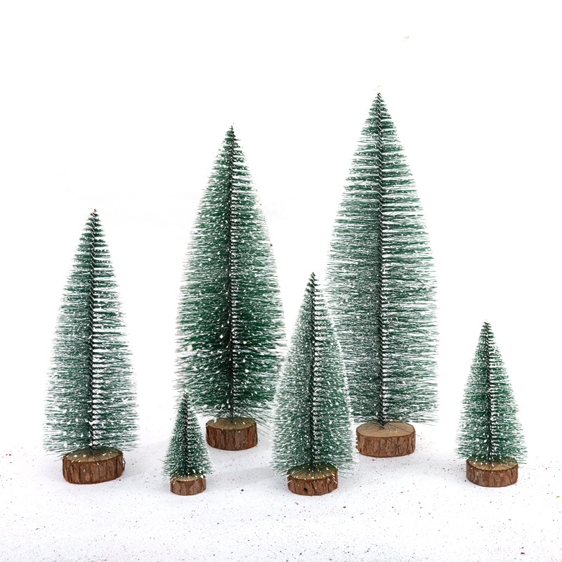 Imitation pine needle tree with snow snow white Christmas tree Christmas decoration desktop ornaments Christmas supplies manufacturers supply