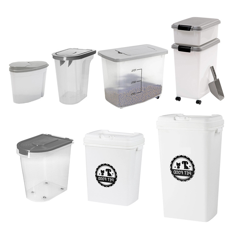 Manufacturers PP large capacity dog grain bucket pet cat dog grain storage bucket cat food box moisture seal wholesale