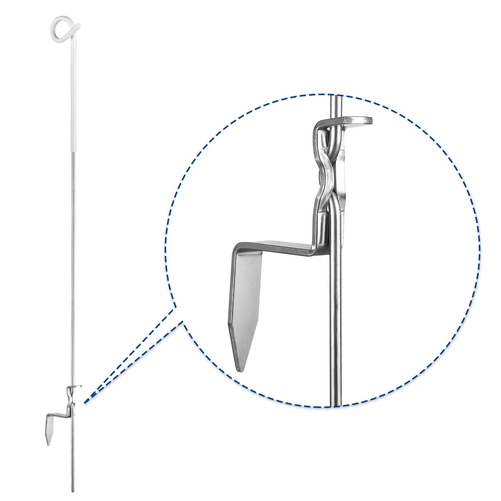 Ranch Digital Fence Pole Pig Tail Pole Insulated Fence Export Plastic Galvanized Material Breeding Fence New Type