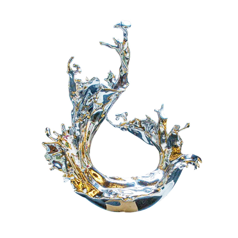 Large Stainless Steel Sculpture Manufacturer Deer Spray Water Landscape Ring Park Forest Light Luxury Creative Floor-Standing Ornaments 
 304