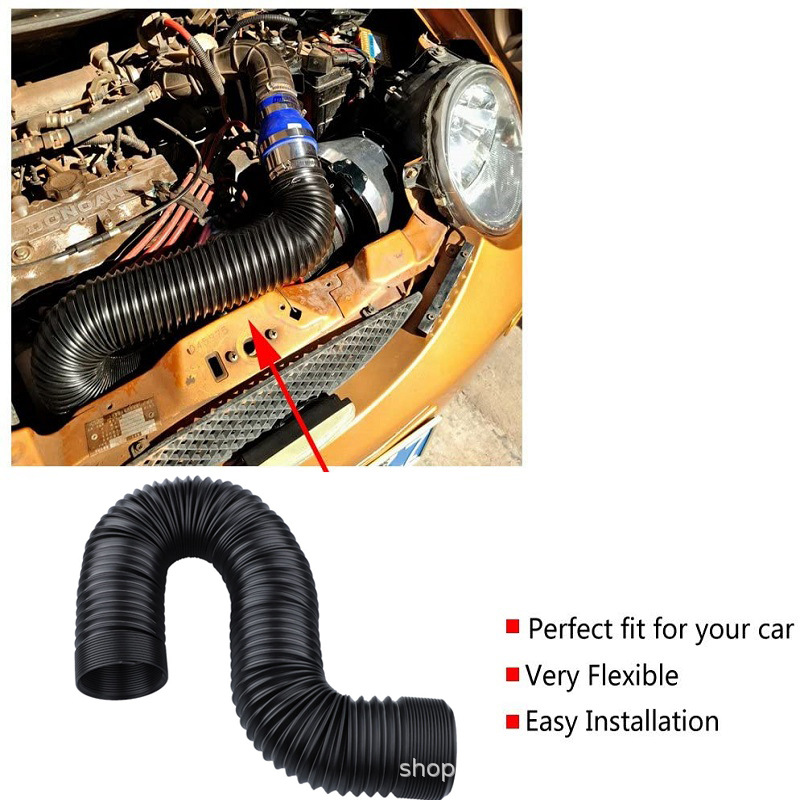 Car modification cold air intake telescopic pipe 76MM bendable intake pipe air guide pipe ventilation hose guide pipe