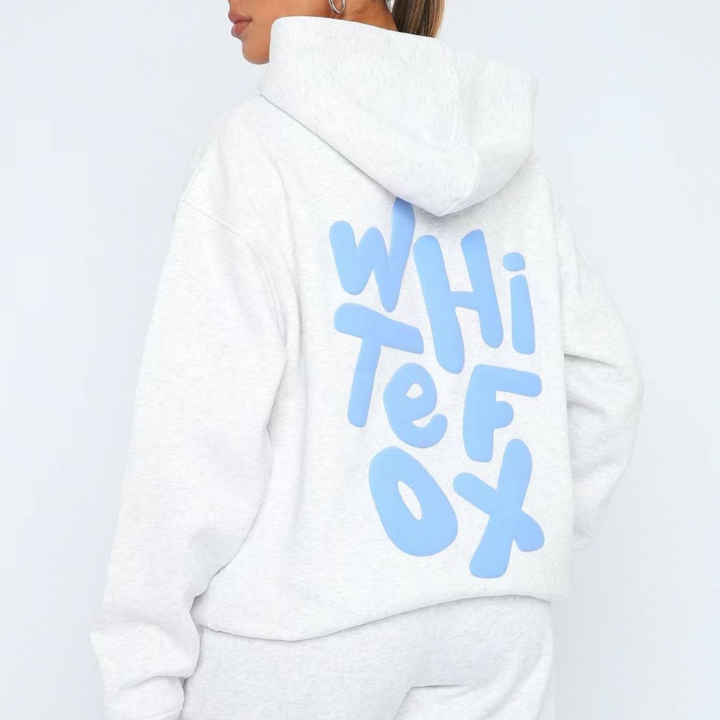 2024 New European and American Women's Cross-border AliExpress Spring and Autumn Sweatshirt Suit Fashion Sports Long Sleeve Pullover Hooded