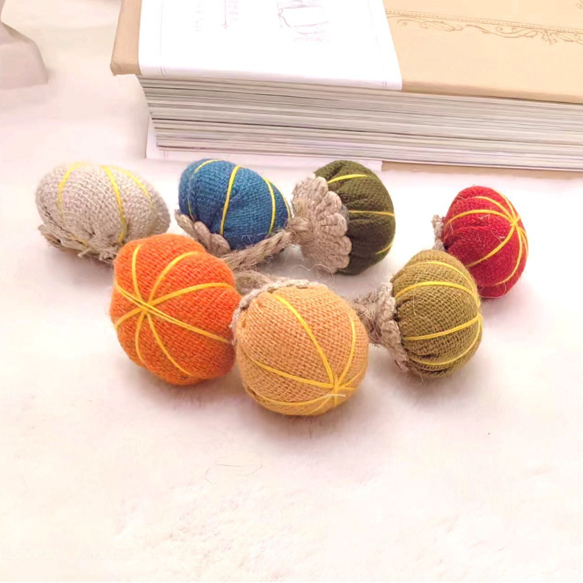 Cartoon Fabric Original Pumpkin String Mobile Phone Case Decoration Material DIY Woven Sunflower Hat Bag Pendant