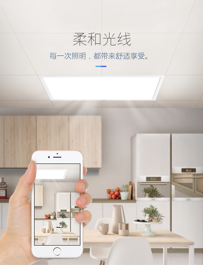 Xialan integrated ceiling LED flat panel lamp 30x 60 buckle panel kitchen kitchen bathroom bathroom 300*600