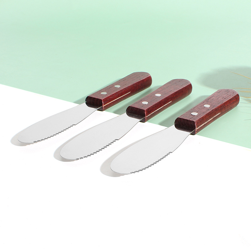 Нож для сыра из нержавеющей стали с деревянной ручкой зубчатый нож для сыра нож для масла лопатка для варенья инструменты для выпечки