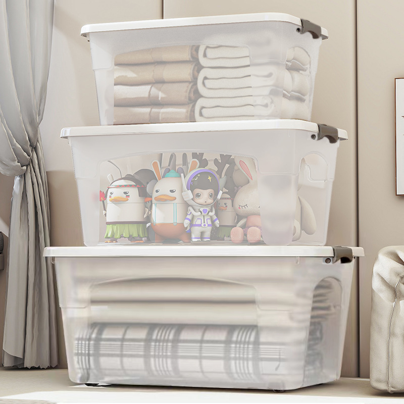 Transparent Storage Box, Clothes and Toy Storage Box, Sundry Storage Box, Household Car Tool Satchel Plastic Storage Box