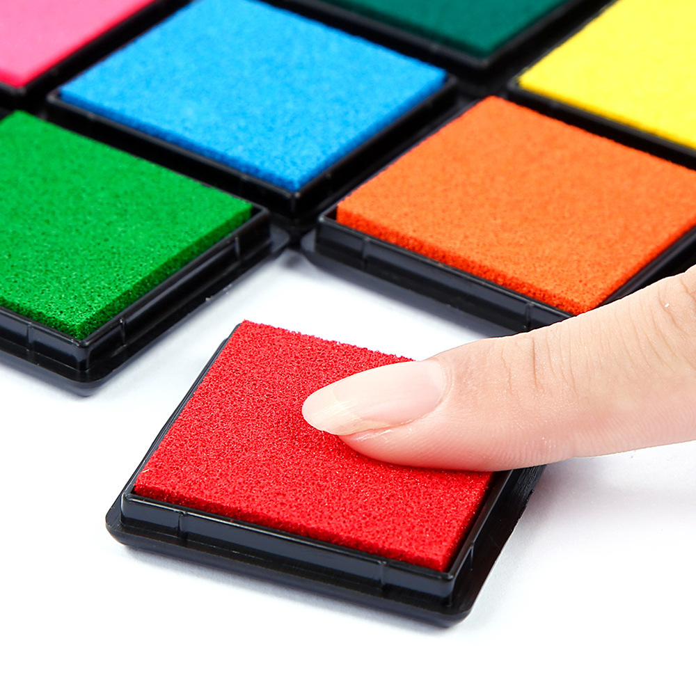 Children's 15 color puzzle finger painting color inkpad DIY finger painting inkpad printing table 4*4 color finger inkpad