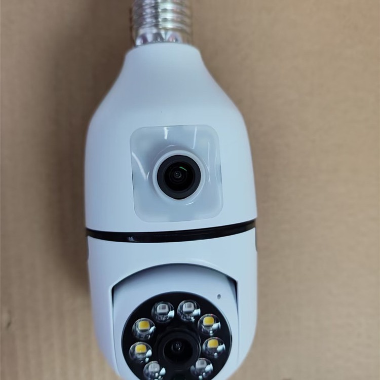 V380 Dual Lens Lamp Holder Small Yellow E27A Person Wifi Surveillance Camera Head 2Mp Ip Camera