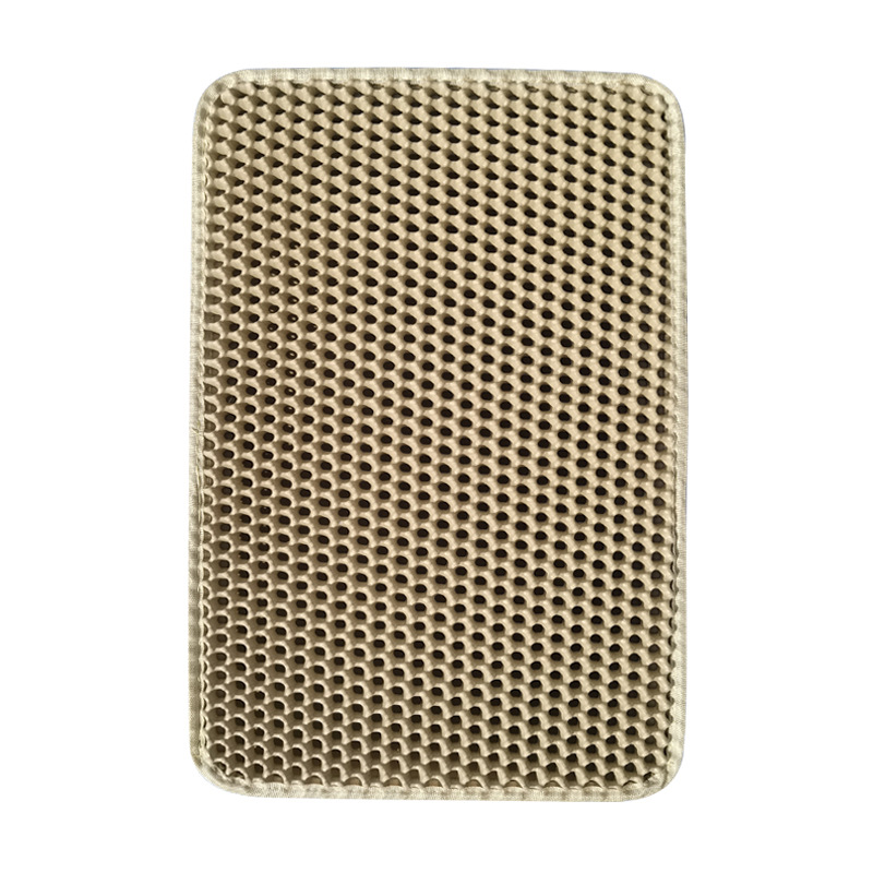 Factory Spot Anti-Splash Double-Layer Eva Cat Litter Mat Foldableable Washable Pet Litter Control Mat Cleaning Cat Supplies