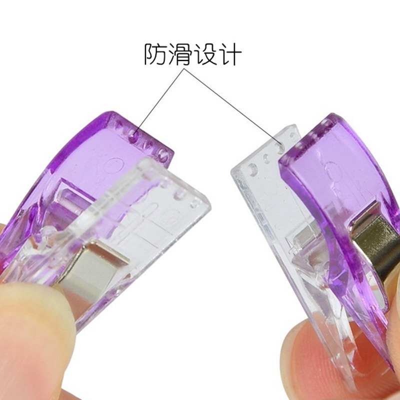 Cross-border white strong transparent mini cute edging patchwork buckle plastic axe scale sewing small clip