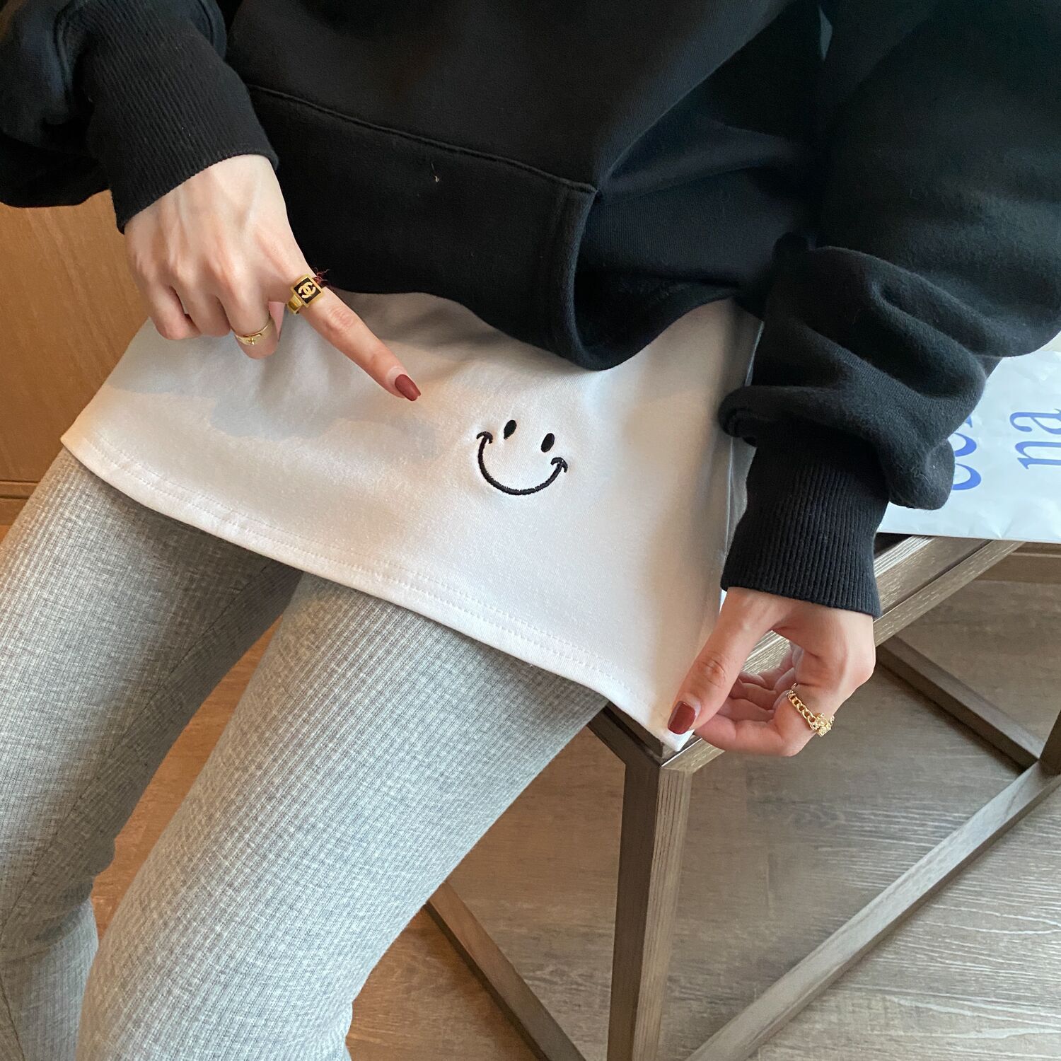 Small Fart Curtain Women's Matching Sweater Backing Artifact Fake Hem Spring and Autumn Inner Skirt Stacked Hip Covering Small White Skirt