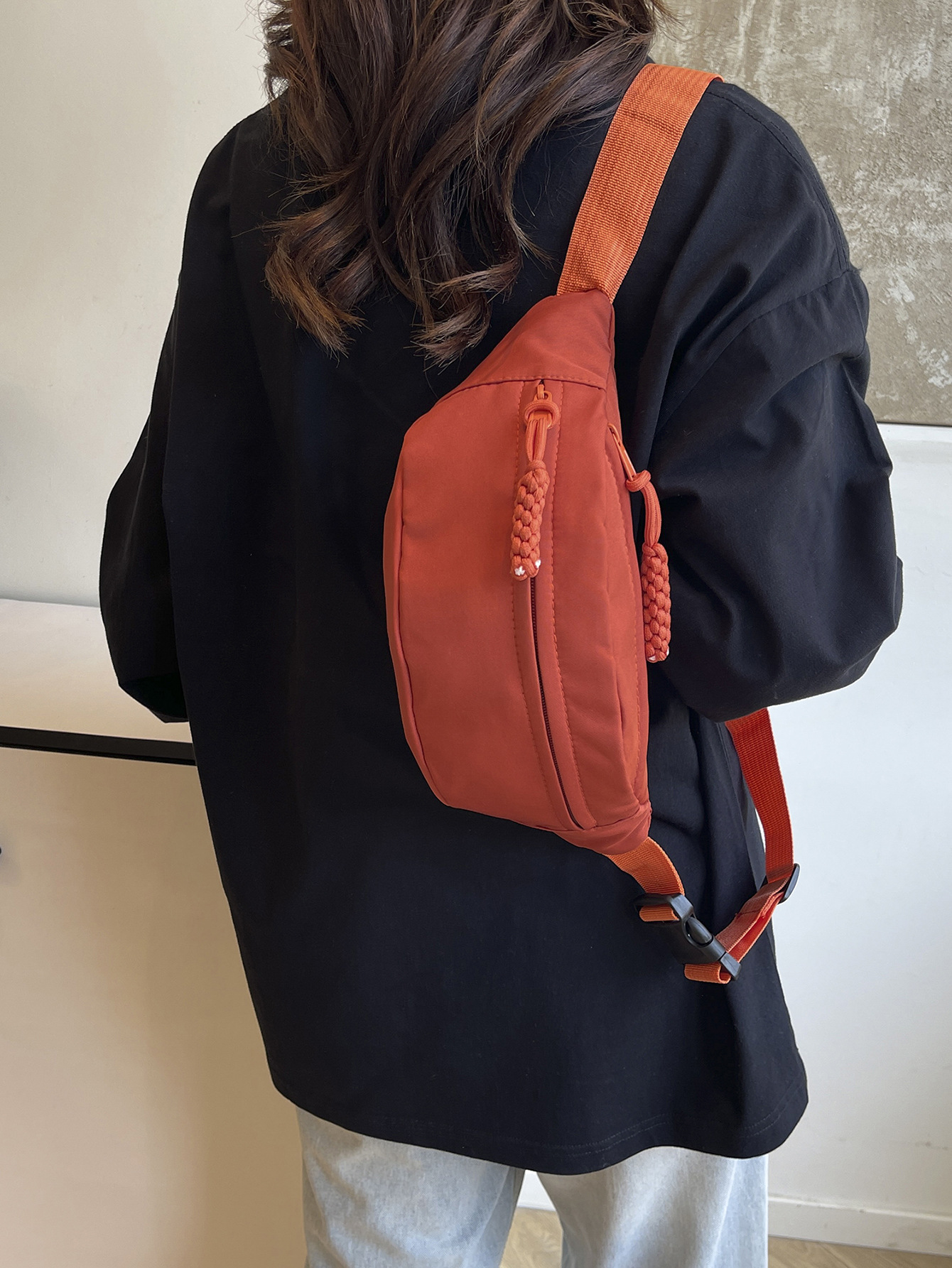 Korean Style Simple Nylon Cloth Small Bag for Women 2025 New Texture Single Shoulder Armpit Bag Chest Bag Crossbody Small Waist Bag