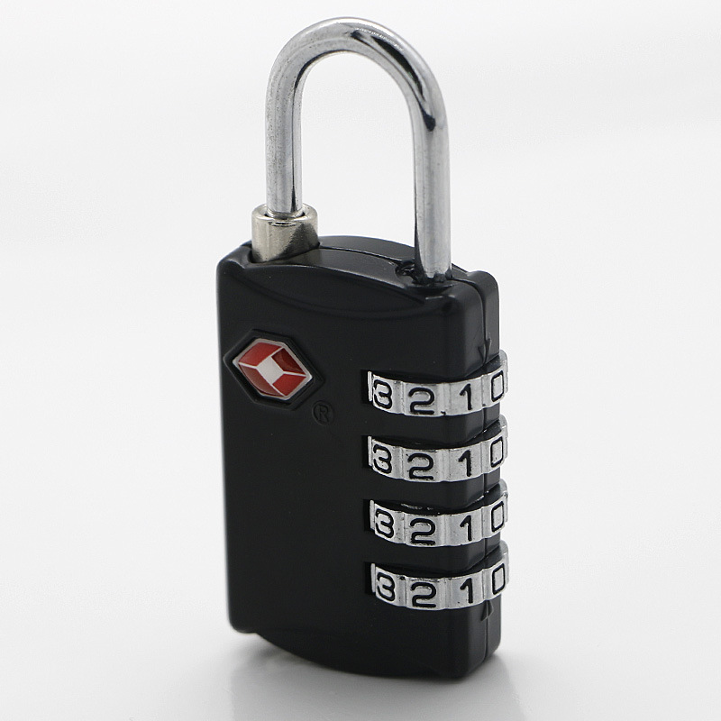 In stock travel supplies TSA Customs lock padlock TSA309 customs password lock multi-purpose four-digit password lock Black