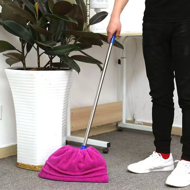 Lazy Broom Set Cloth Rag Sweeping Broom Broom Set Household Mop Clean Dry and Wet Dual-Use Water Absorbent Artifact