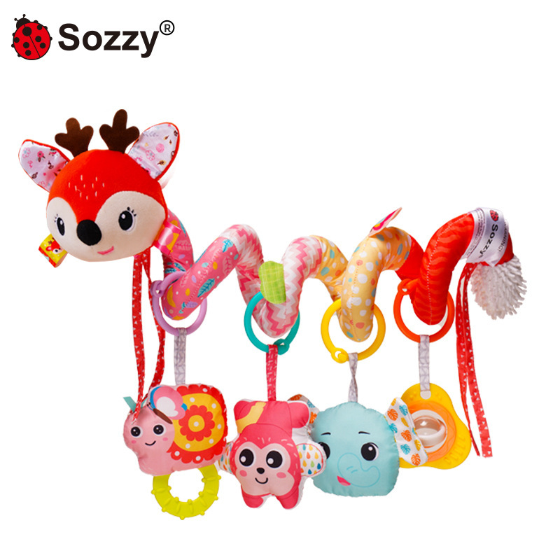 Sozzy Newborn Puzzle Bed Winding Toy Baby Car Hanging Bed Hanging Cart Pendant Bed Bell Bed Winding Baby Toy
