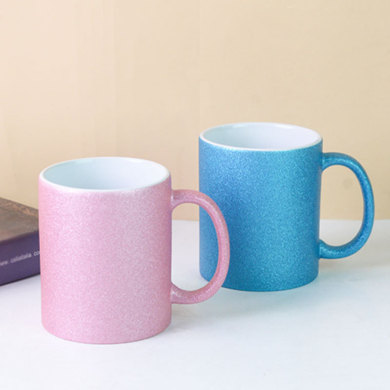 11oz Mug Electroplated Coffee Cup Colored Glaze Straight Ceramic Cup Advertising Event Gift Custom Sublimation Mug