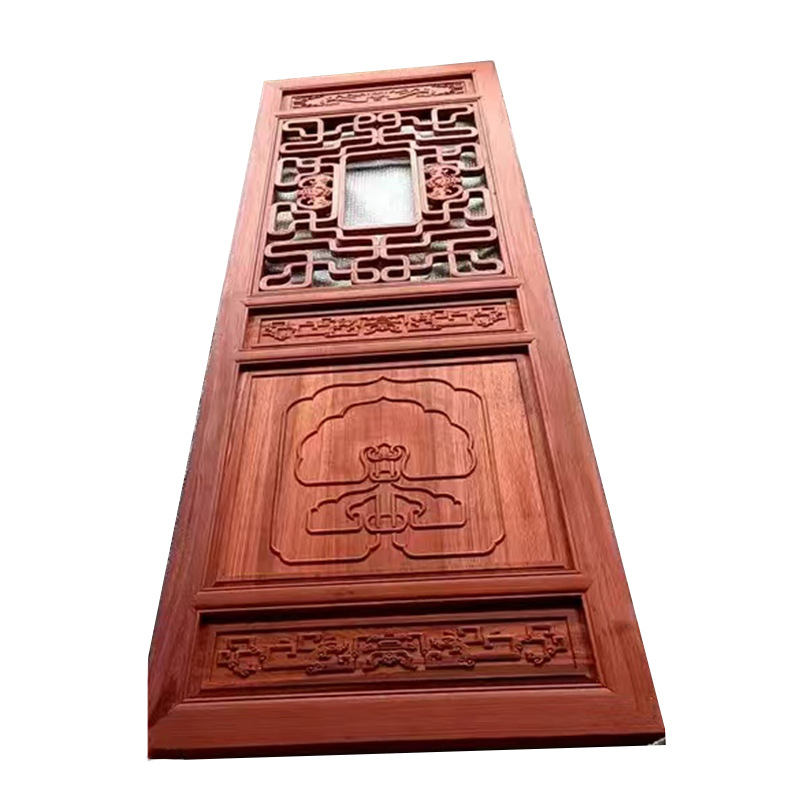Antique-Style Doors and Windows, Entrance Doors, Temple-Style Chinese Retro Solid Wood Floral Lattice Hollow Partitions, Guesthouses, Hotels, Carved Patterns