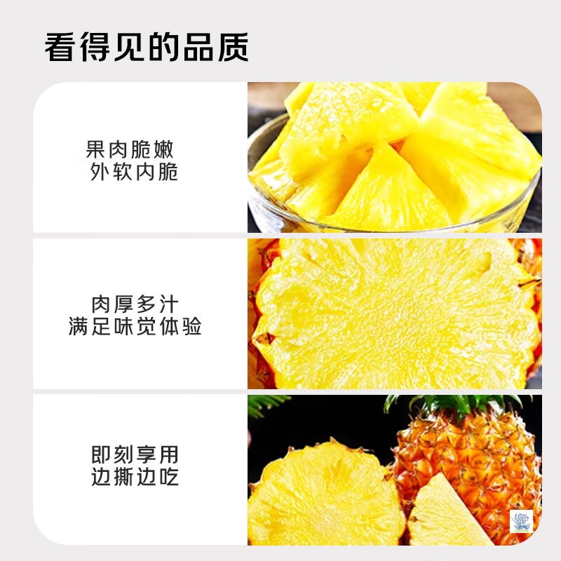 Guan Town Hainan Golden Diamond Pineapple 2.5kg Fresh Fruit Seasonal No. 17 Free Shipping Single Fruit Approximately 0.5kg Fresh