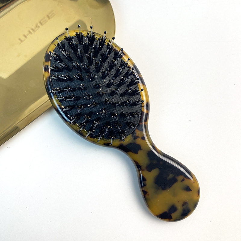 High-End Acetate Sheet Oval Air Bag Comb Air Cushion Comb Elegant Cute Girl Hair Comb Small Portable Massage Comb