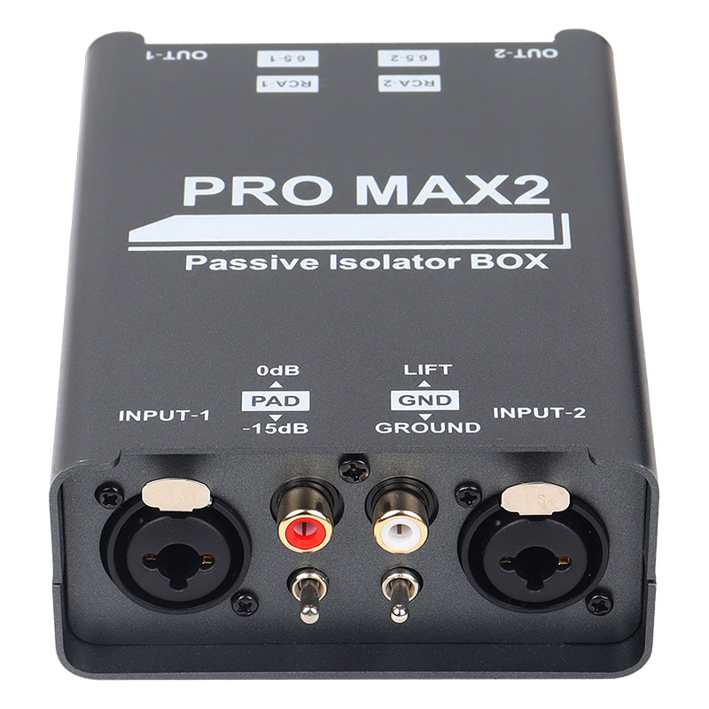 2-Way Audio Isolator, Audio Current Noise Eliminator, Xlr 6.5 Rca Mixer, Dedicated for Live Streaming