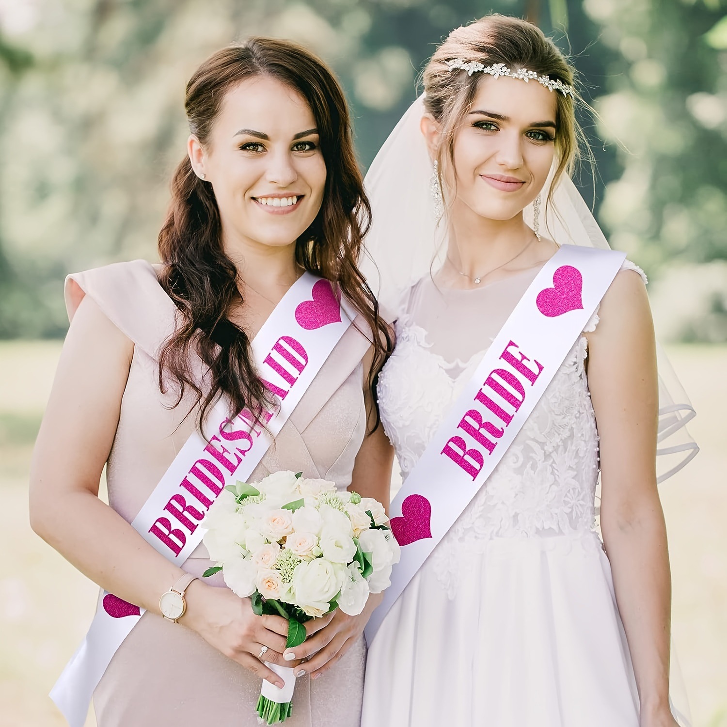 European and American birthday party color cloth multi-color blank shoulder strap handmade DIY pattern belt etiquette belt printable Logo