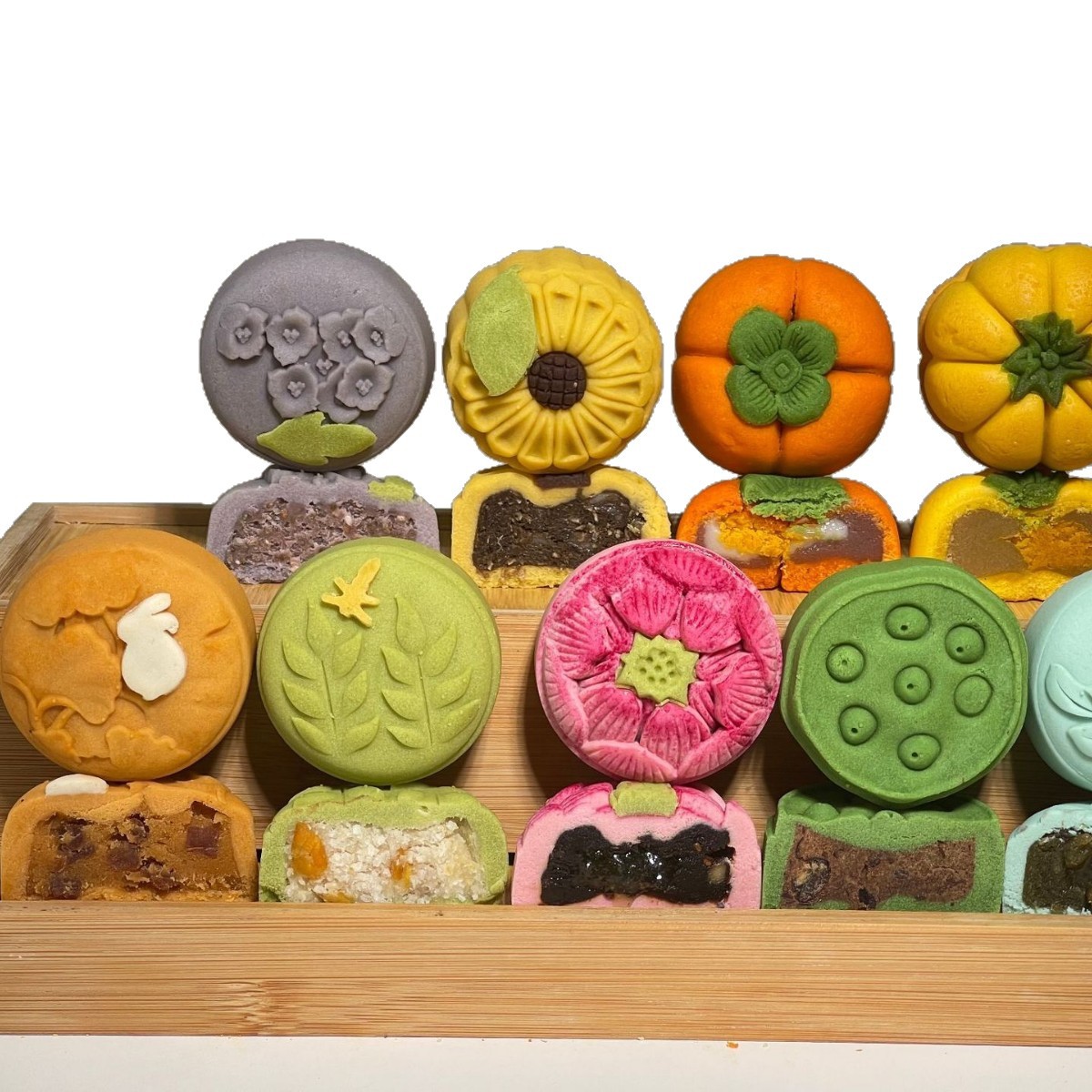 Mid-Autumn Mooncake Frozen Top Oolong Tartary Buckwheat Highland Barley Lotus Lotus Pastry Peach Mountain Skin Souvenir Factory Direct Sales