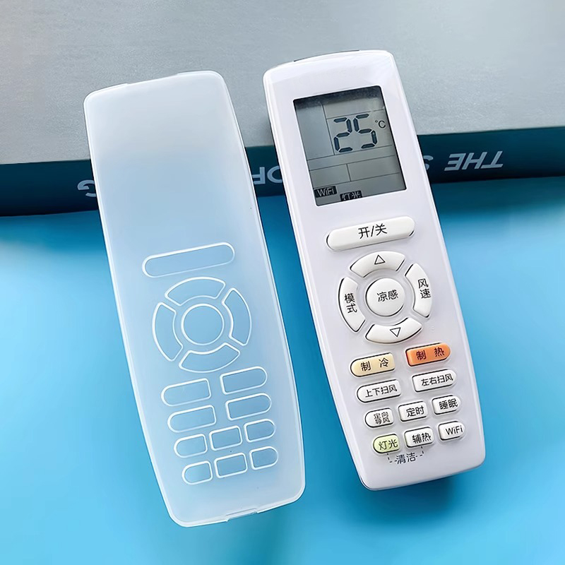 ♔ Air Conditioner Remote Control Protective Cover Silicone Universal Full-Cover Transparent High-Definition Cover Remote Control Waterproof and Dustproof