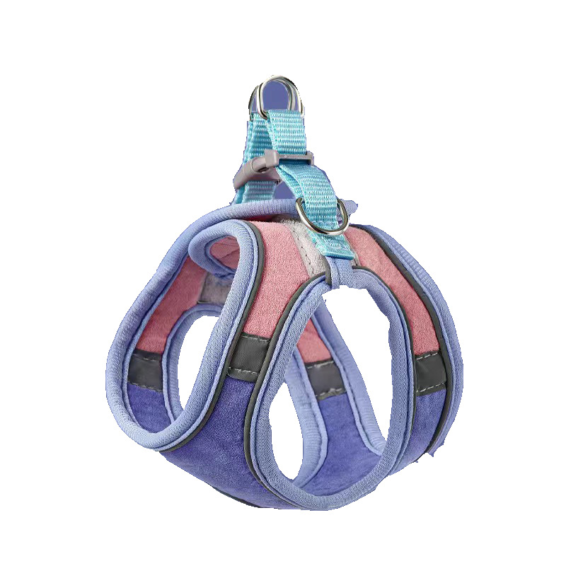 Cat Traction Rope, Cute Vest-style Chest and Back, Anti-breakaway Kitten Velcro Safety Buckle, Reflective Pet Cat Walking Rope