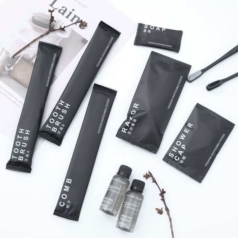 Hotel disposable toothbrush soft hair toiletries set homestay toothpaste comb soap Shampoo slippers 