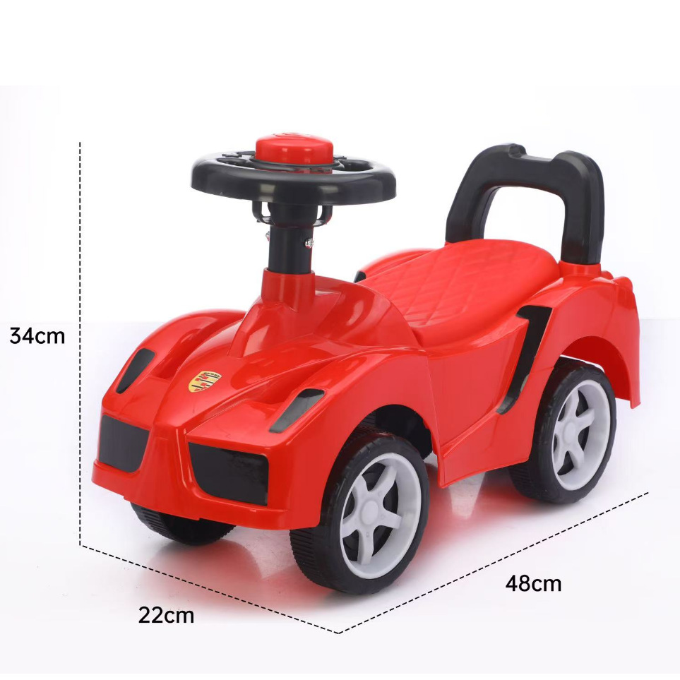 Детский скутер, четырехколесный автомобиль-орех 1-3 года, музыкальная игрушка