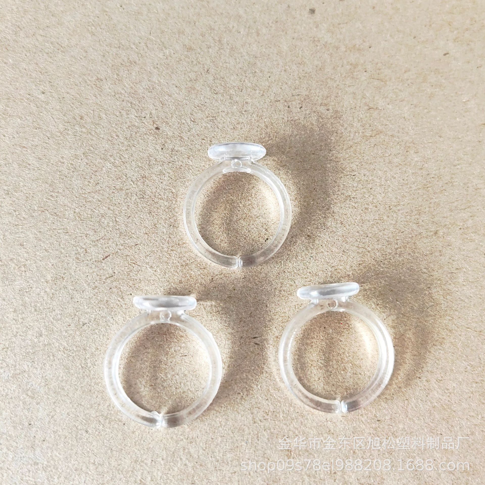 Children's Transparent Ring Base DIY Accessories Ring Base Empty Ring Plastic Open Ring Colorful Semi-Finished Jewelry