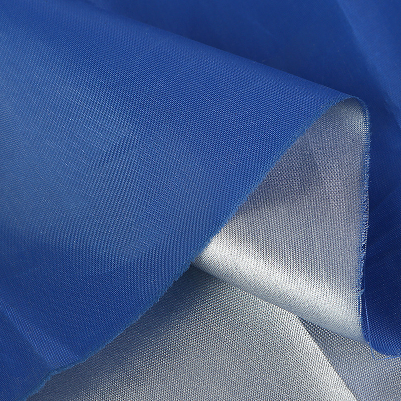 Spot Black Silk Full Blackout Polyester Taffeta 190t 210t Polyester Taffeta Shade Cloth Tent Umbrella Coated Silver Cloth