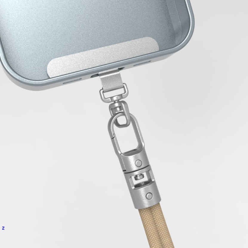 Mobile phone lanyard gasket metal stainless steel clip 360 degree rotatable ultra-thin mobile phone case scraper patch with buckle