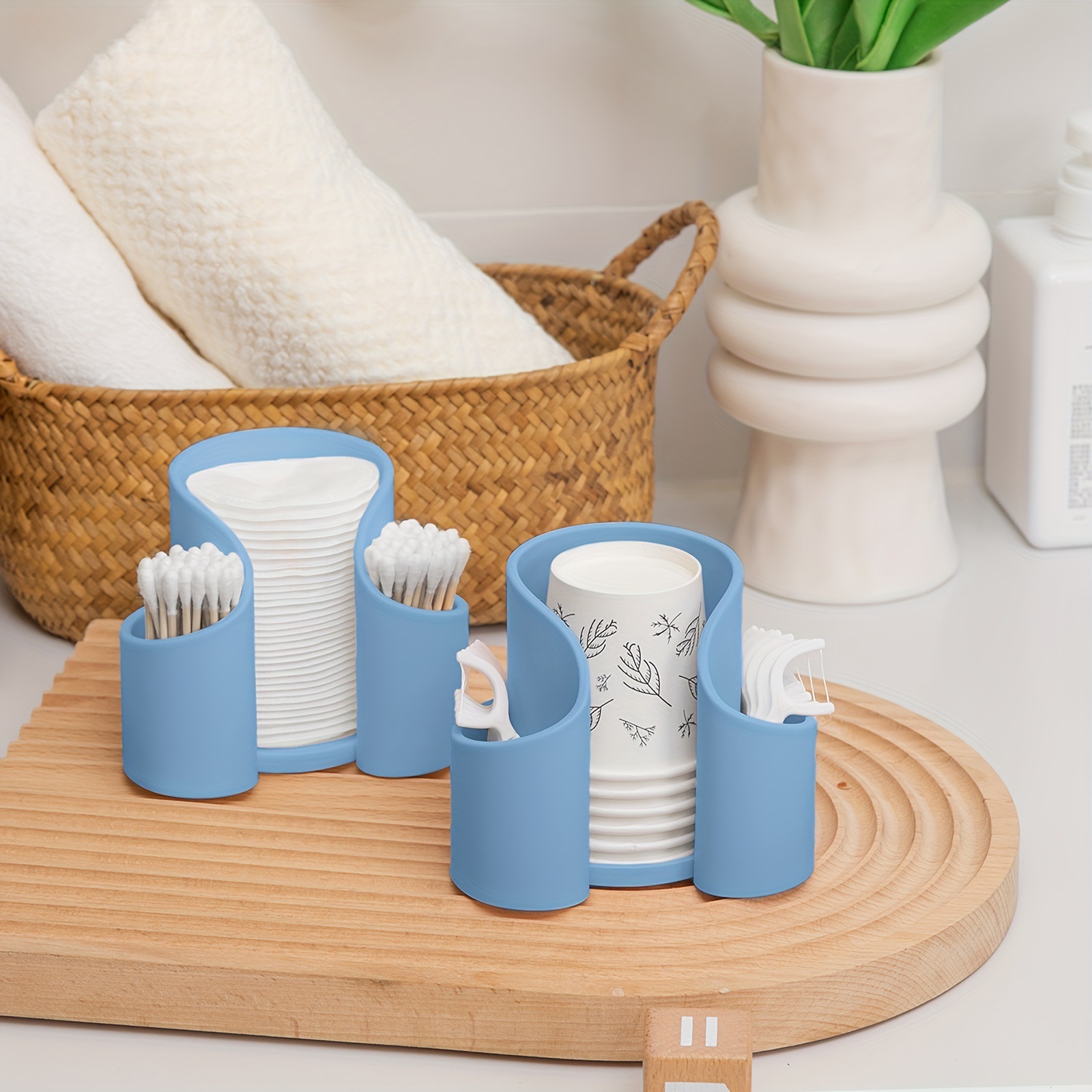 Cross-border cosmetics makeup remover cotton storage cotton swab storage box disposable cup storage beauty line finishing